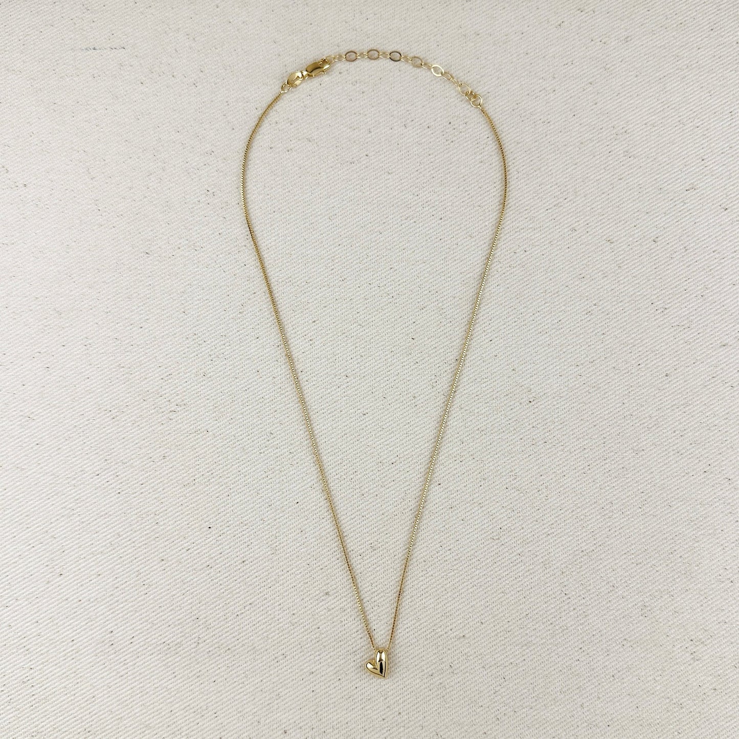 18k Gold Filled Uneven Heart Neckclace
