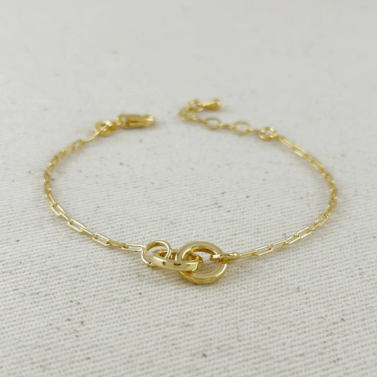 18k Gold Filled Linked Bracelet