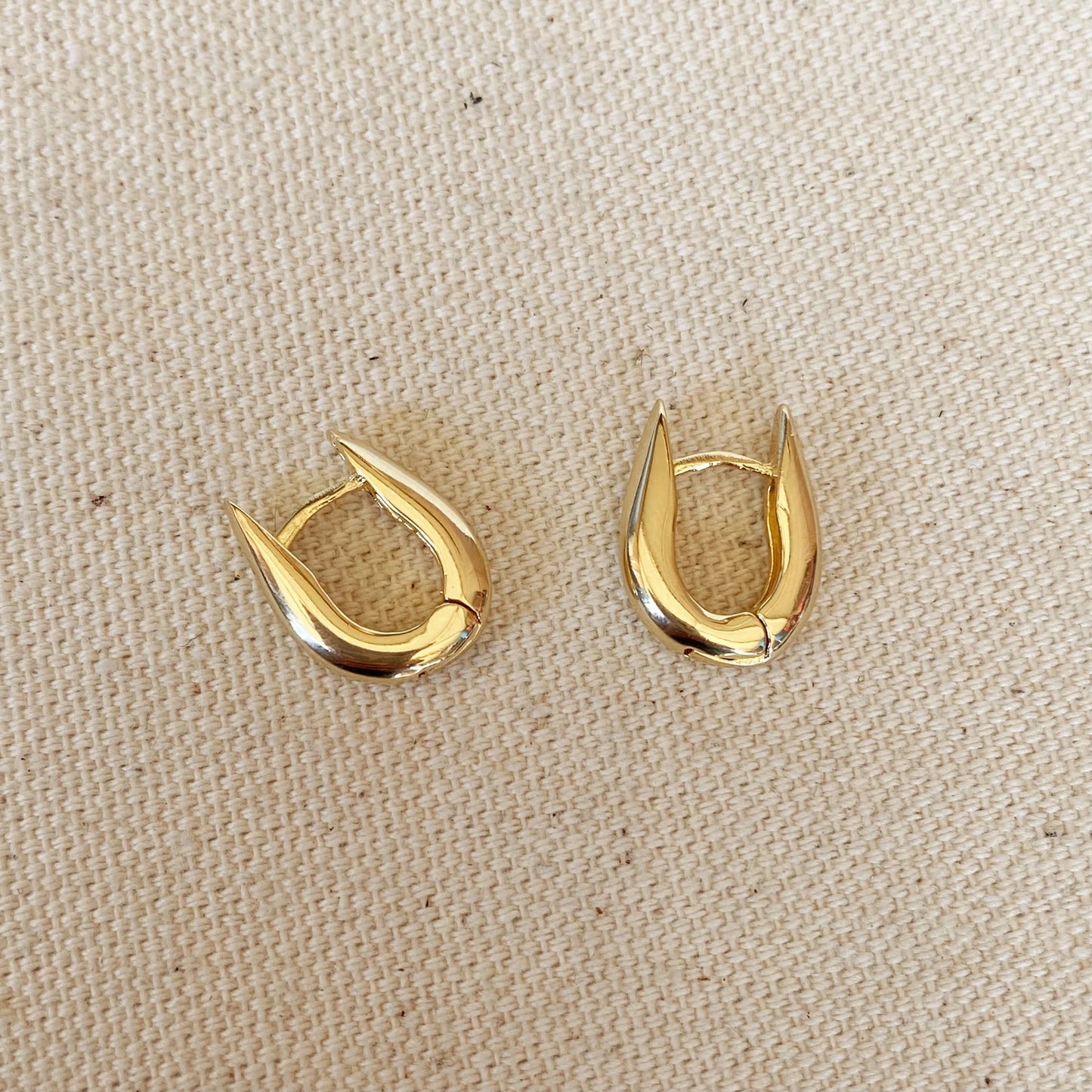 18k Gold Filled U Shaped Hoop